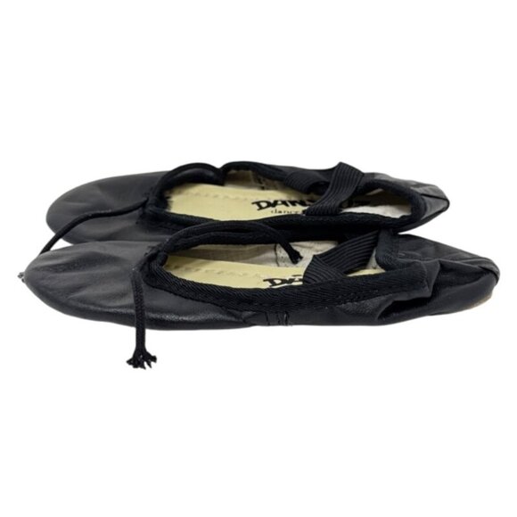 Danshuz Child Split Sole Leather Ballet Shoes Black Size 7M - Picture 5 of 6